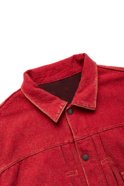 Twill Aging Wool 1st Jacket - Fade Red