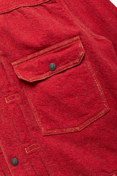 Twill Aging Wool 1st Jacket - Fade Red
