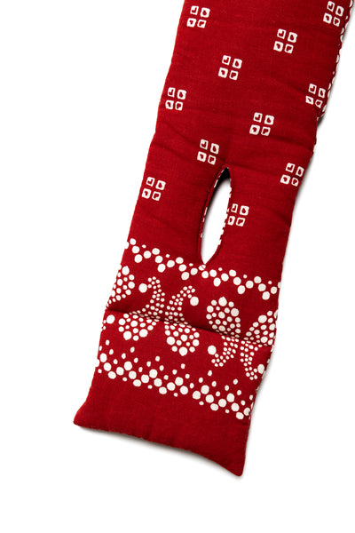 Linen Rayon Bandana KESA Scarf - Red