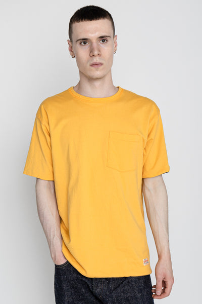 Whitesville 40/2 S/S Reversible Pocket T-Shirt - Navy x Gold