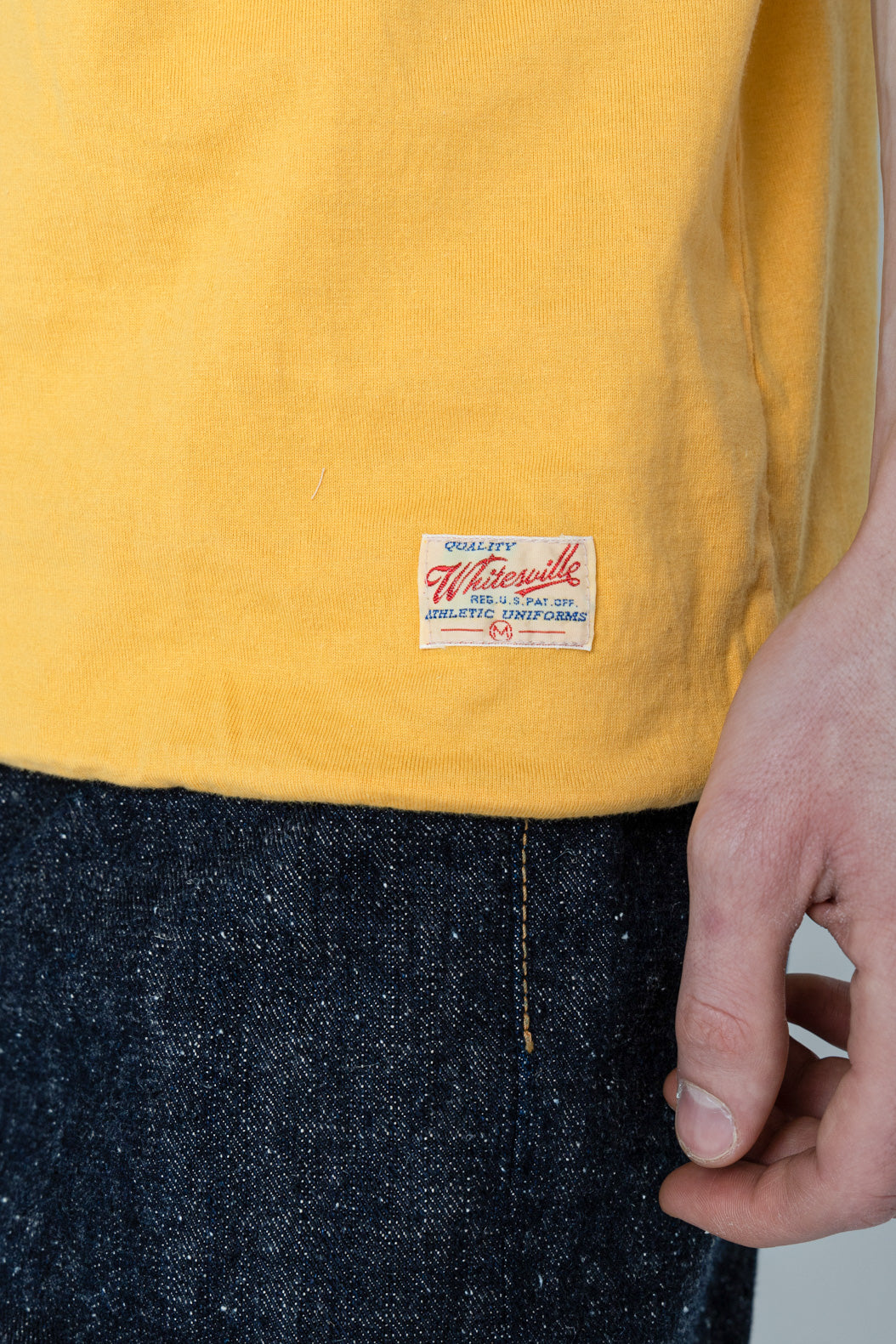 Whitesville 40/2 S/S Reversible Pocket T-Shirt - Navy x Gold