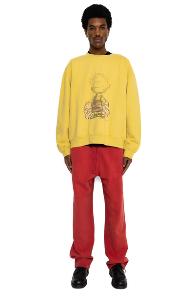 (Final Sale)Red Straight Leg Fleece Pants