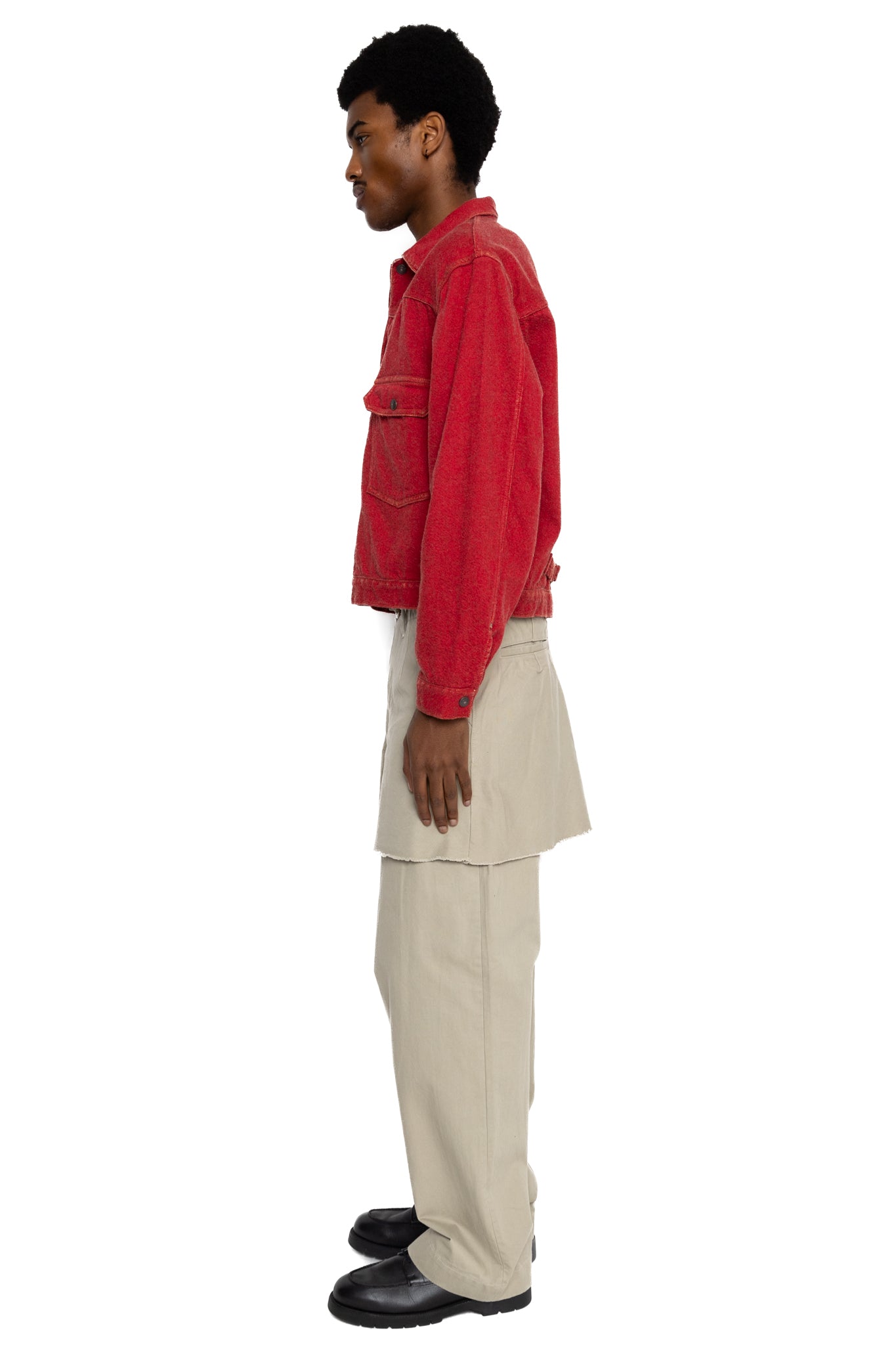 Twill Aging Wool 1st Jacket - Fade Red