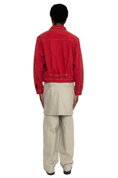 Twill Aging Wool 1st Jacket - Fade Red