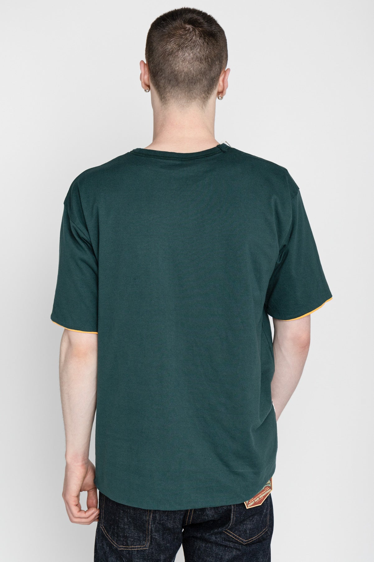Whitesville 40/2 S/S Reversible Pocket T-Shirt - Gold x Green