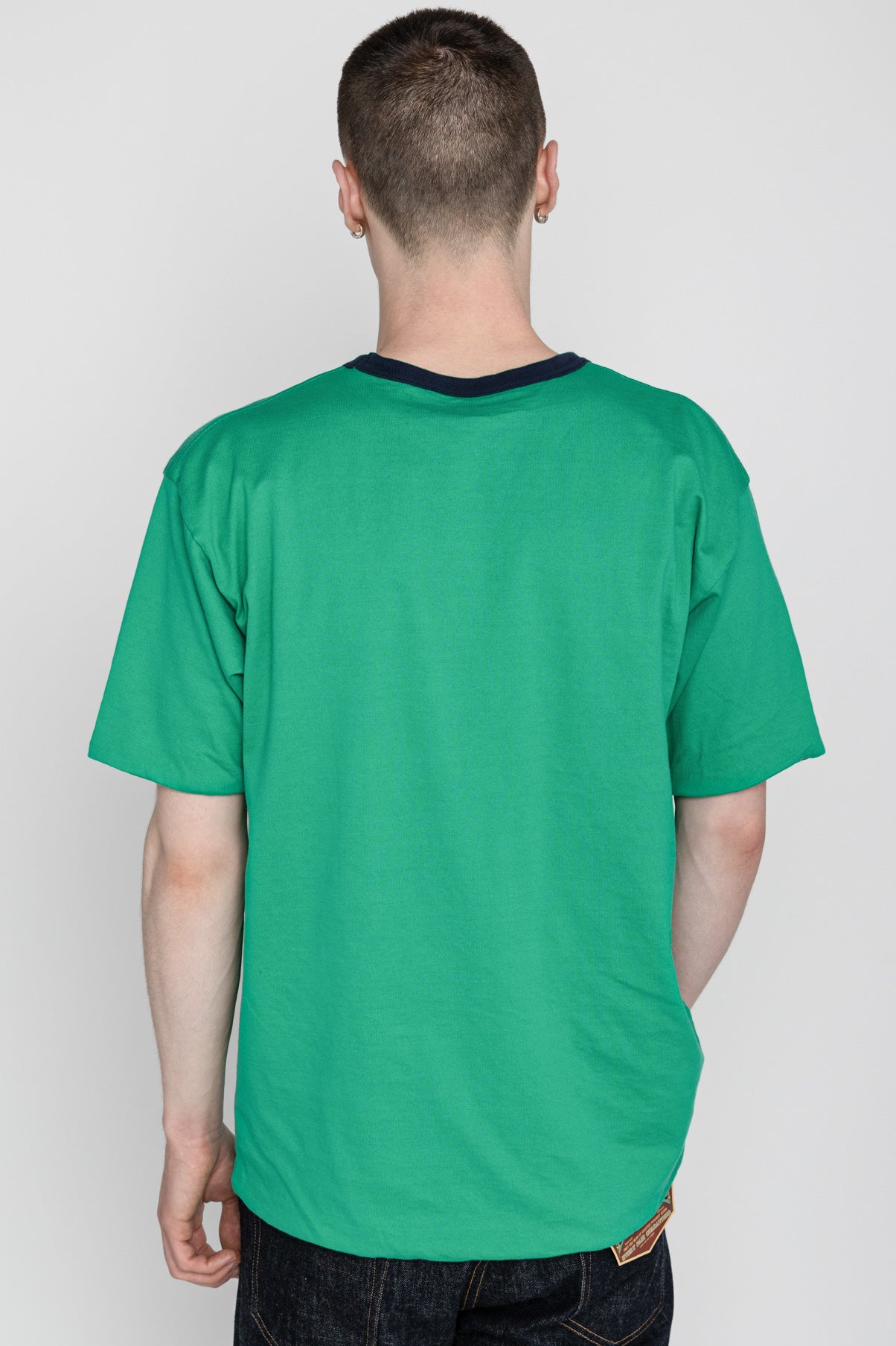 Whitesville 40/2 S/S Reversible Pocket T-Shirt - Kelly x Navy