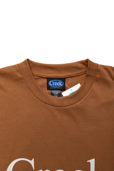 トップス Creek Angler's Device Logo T-Shirt brown Creek Angler's Device S/S Tee - Brown x White – BLUE IN
