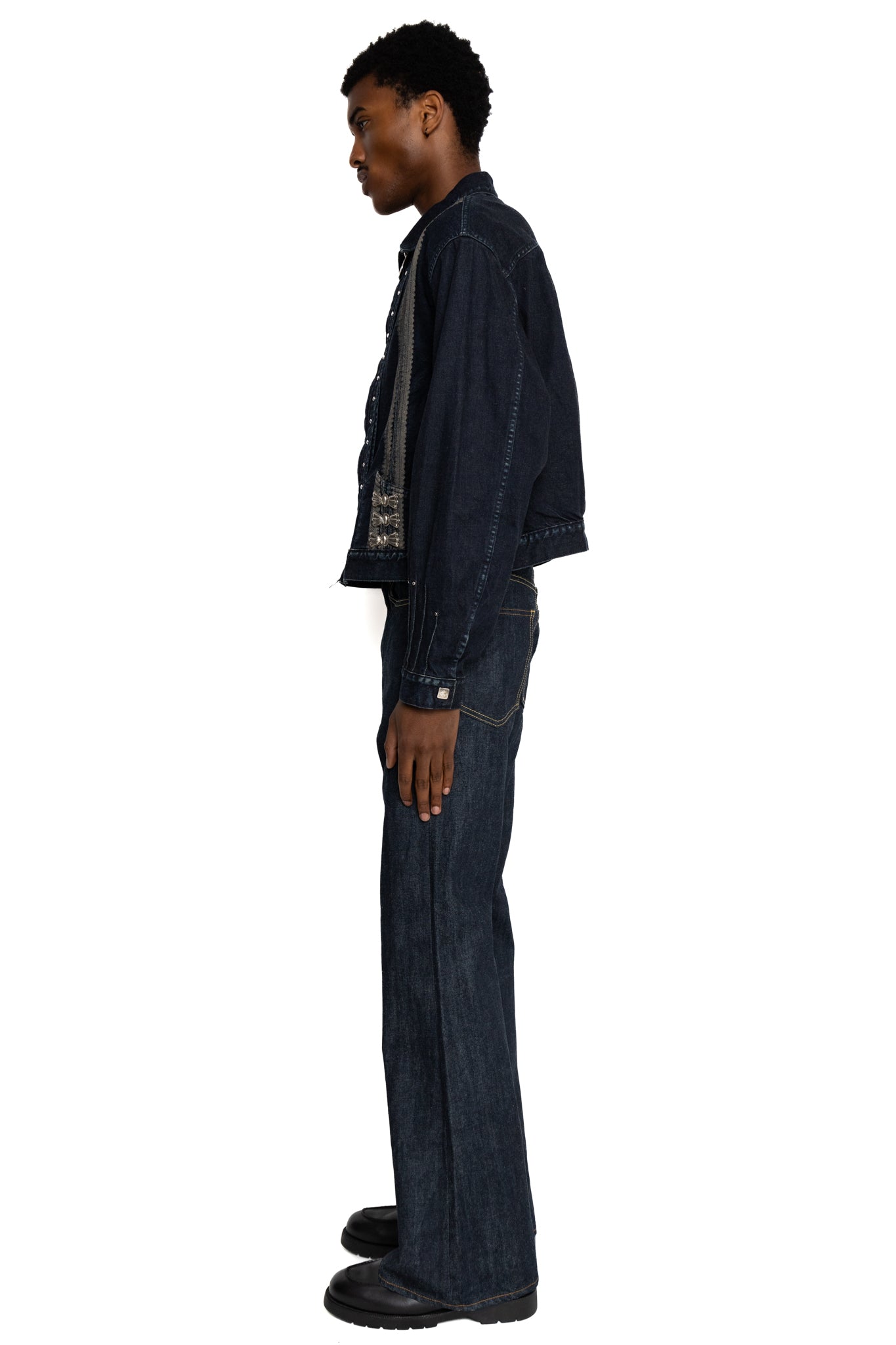 KAPITAL ブラック フレア 14oz OKABELLBO KAPITAL ブラック フレア