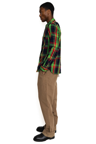 SJ48CP 15oz Khaki Chino Wide Straight Trousers