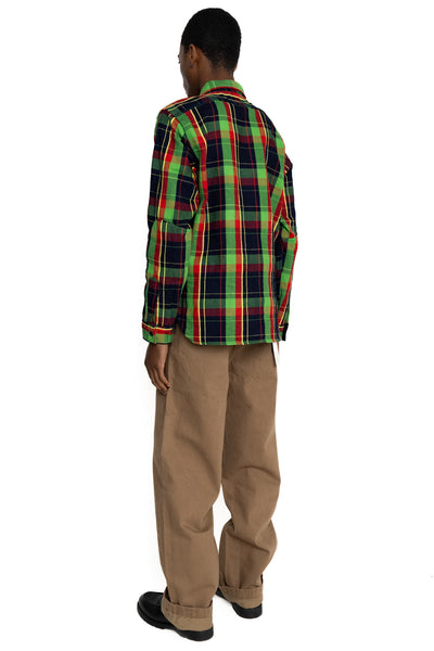 SJ48CP 15oz Khaki Chino Wide Straight Trousers