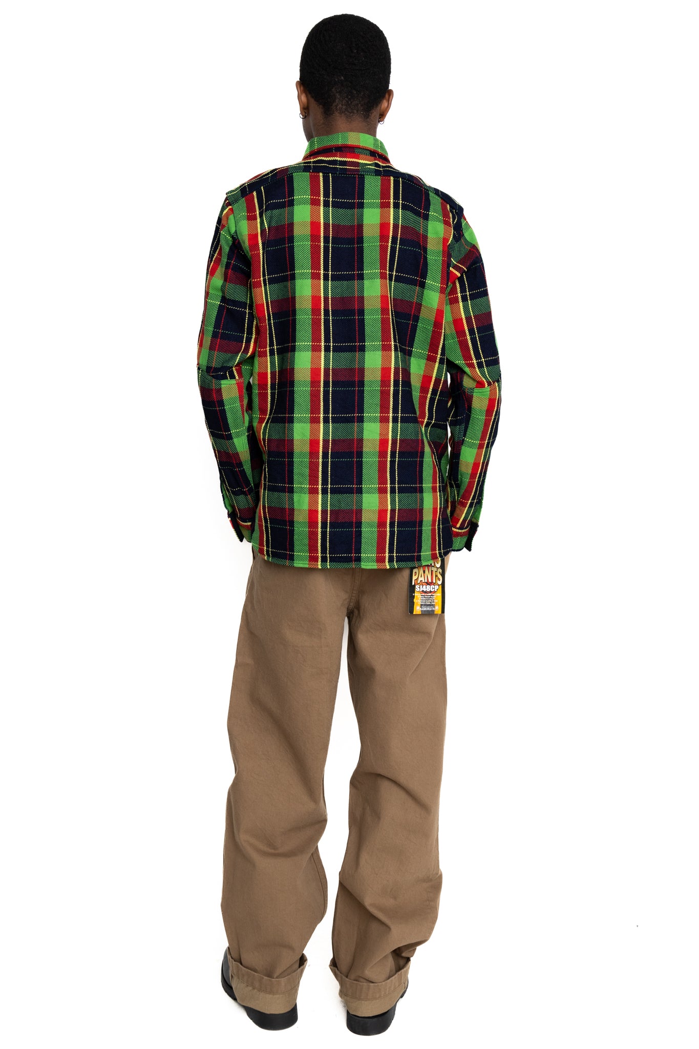 SJ48CP 15oz Khaki Chino Wide Straight Trousers