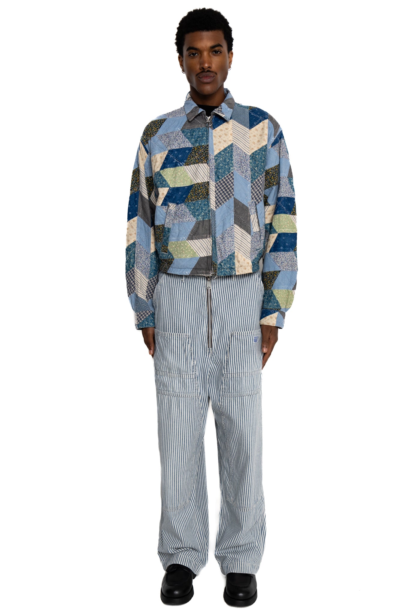 Kapital YABANE Quit Patchwork Drizzler JKT - Indigo – BLUE