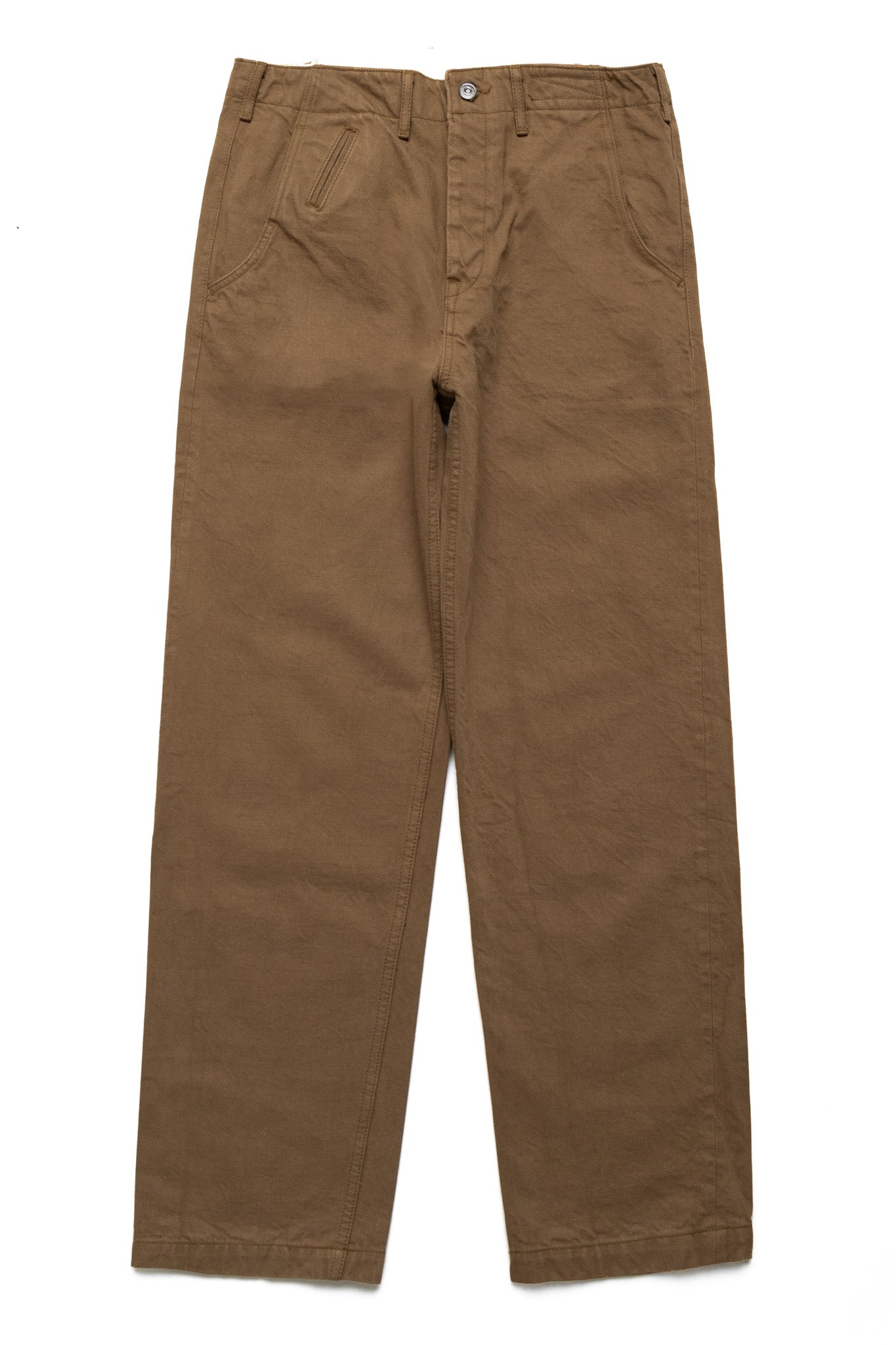 SJ48CP 15oz Khaki Chino Wide Straight Trousers