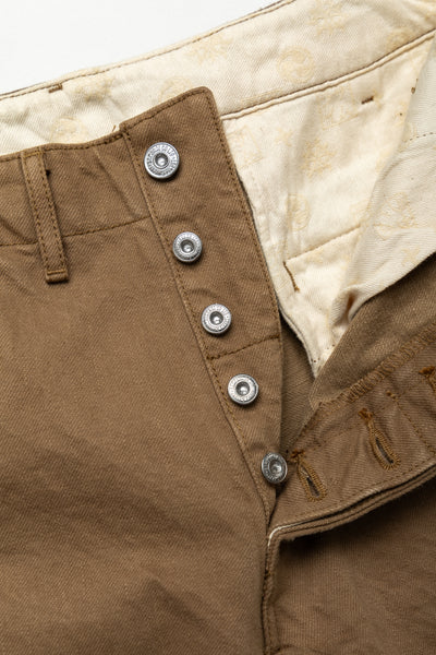 SJ48CP 15oz Khaki Chino Wide Straight Trousers
