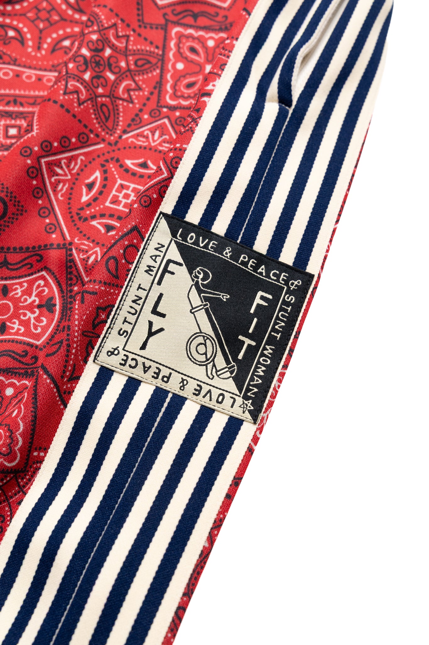Smooth Jersey COOKIE Bandana Baggy Track Pants - Red