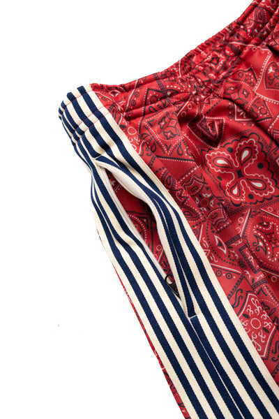 Smooth Jersey COOKIE Bandana Baggy Track Pants - Red