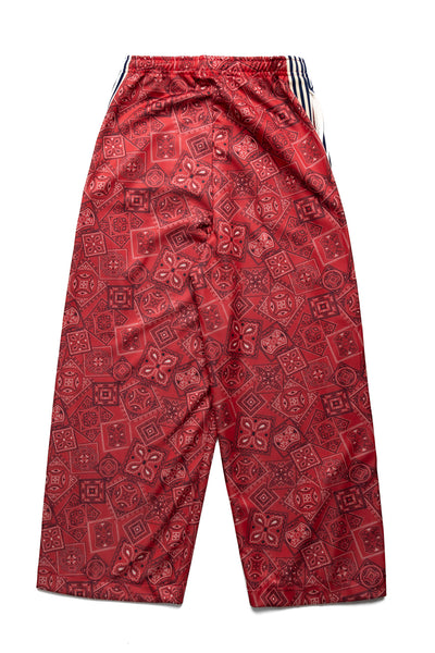 Smooth Jersey COOKIE Bandana Baggy Track Pants - Red