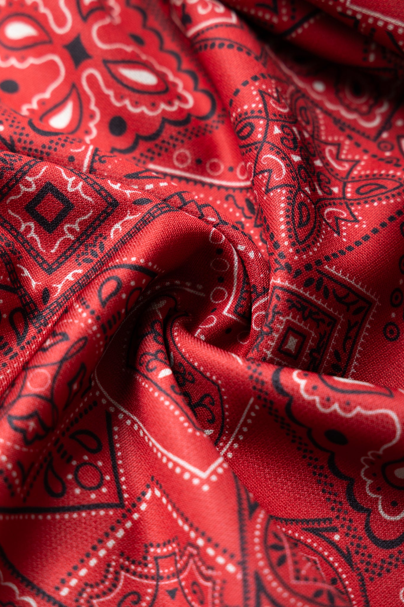 Smooth Jersey COOKIE Bandana Baggy Track Pants - Red