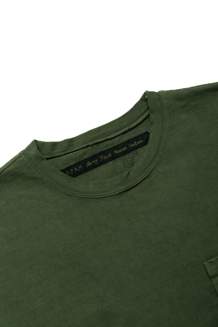 Kapital 16/- Dense Jersey ARMY Beach Packed T - Khaki – BLUE IN