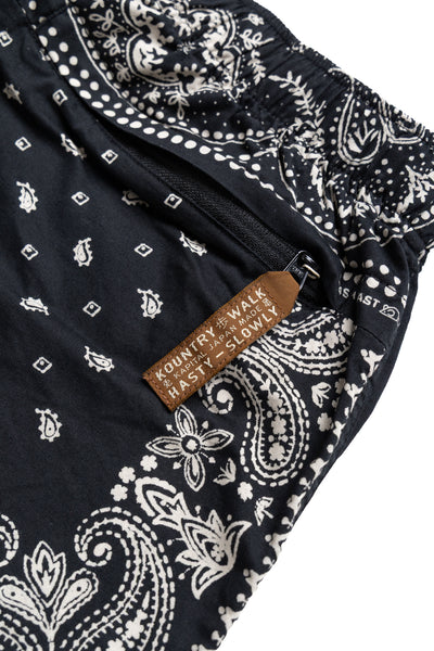 Combed Burberry RAT BRAND Bandana Patchwork EASY Shorts - Black