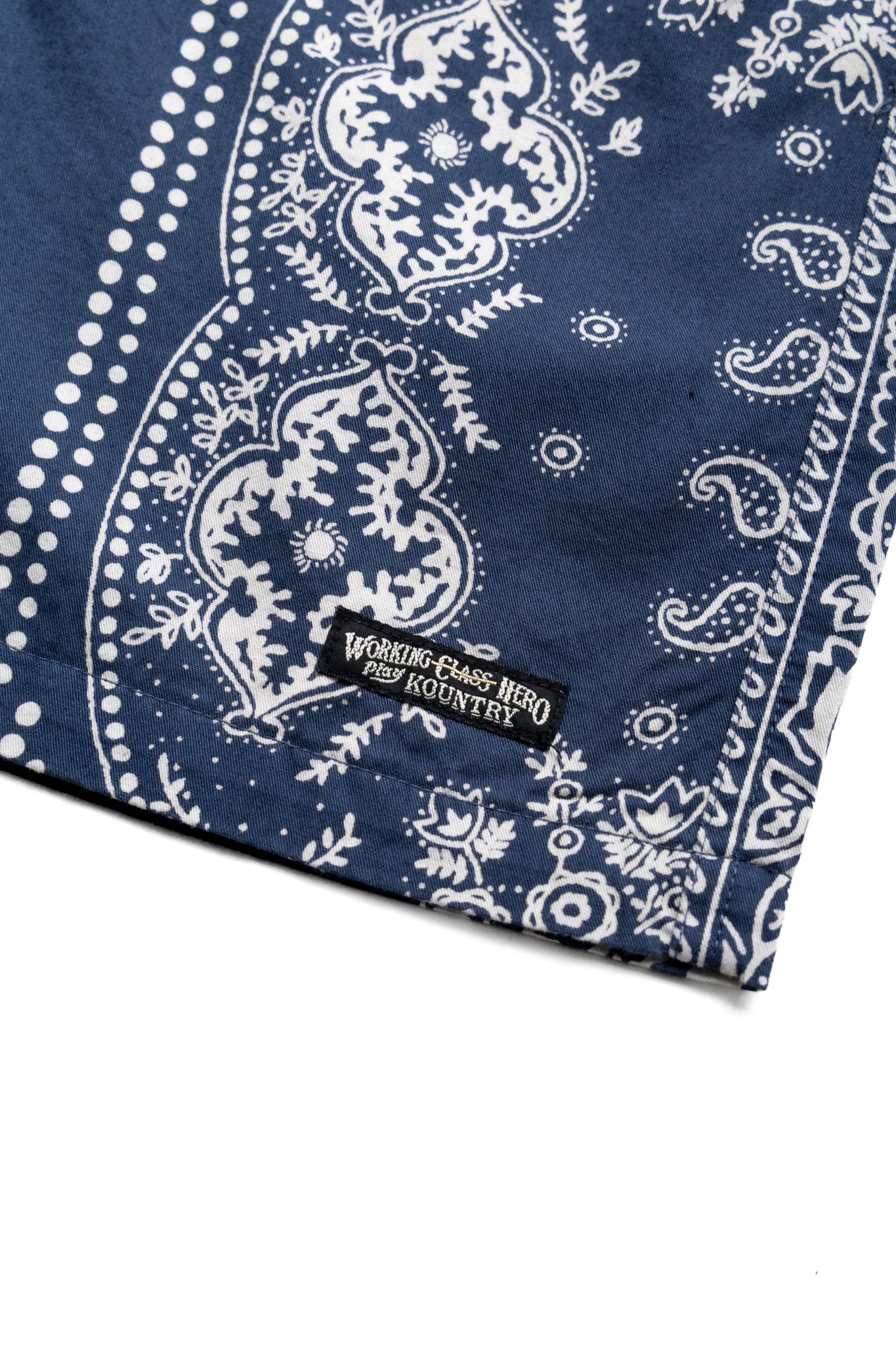Combed Burberry RAT BRAND Bandana Patchwork EASY Shorts - Eggplant Navy