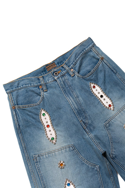 14oz Denim Shorts (STUDS Remake) - Faded Indigo