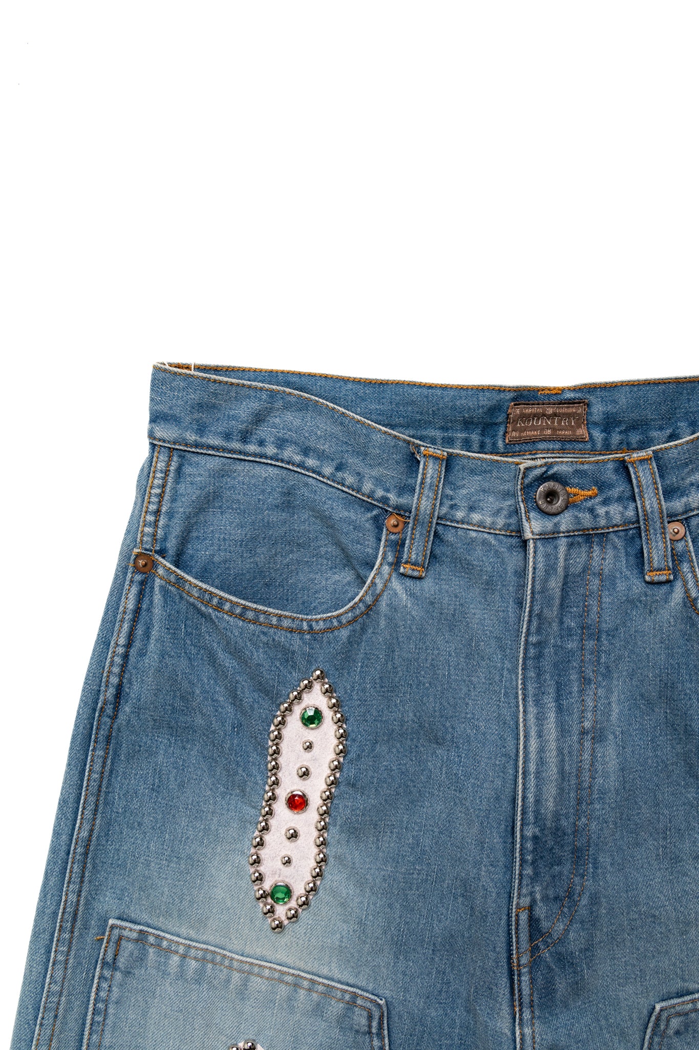 14oz Denim Shorts (STUDS Remake) - Faded Indigo