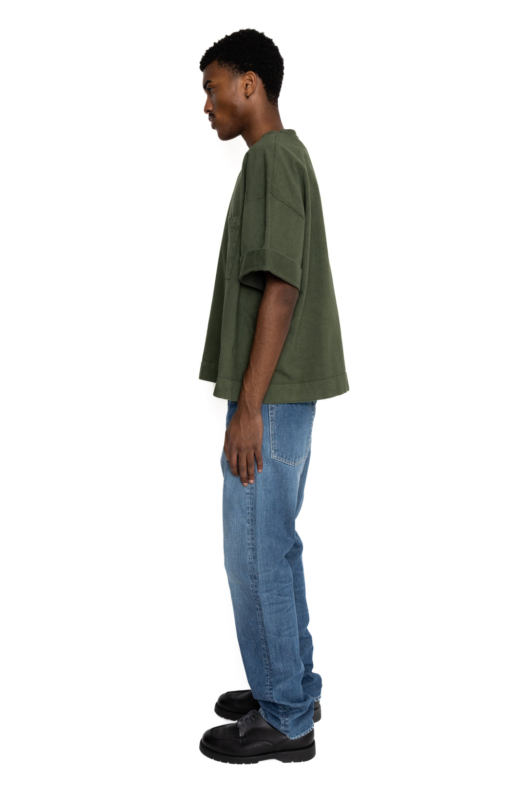 Kapital 16/- Dense Jersey ARMY Beach Packed T - Khaki – BLUE IN