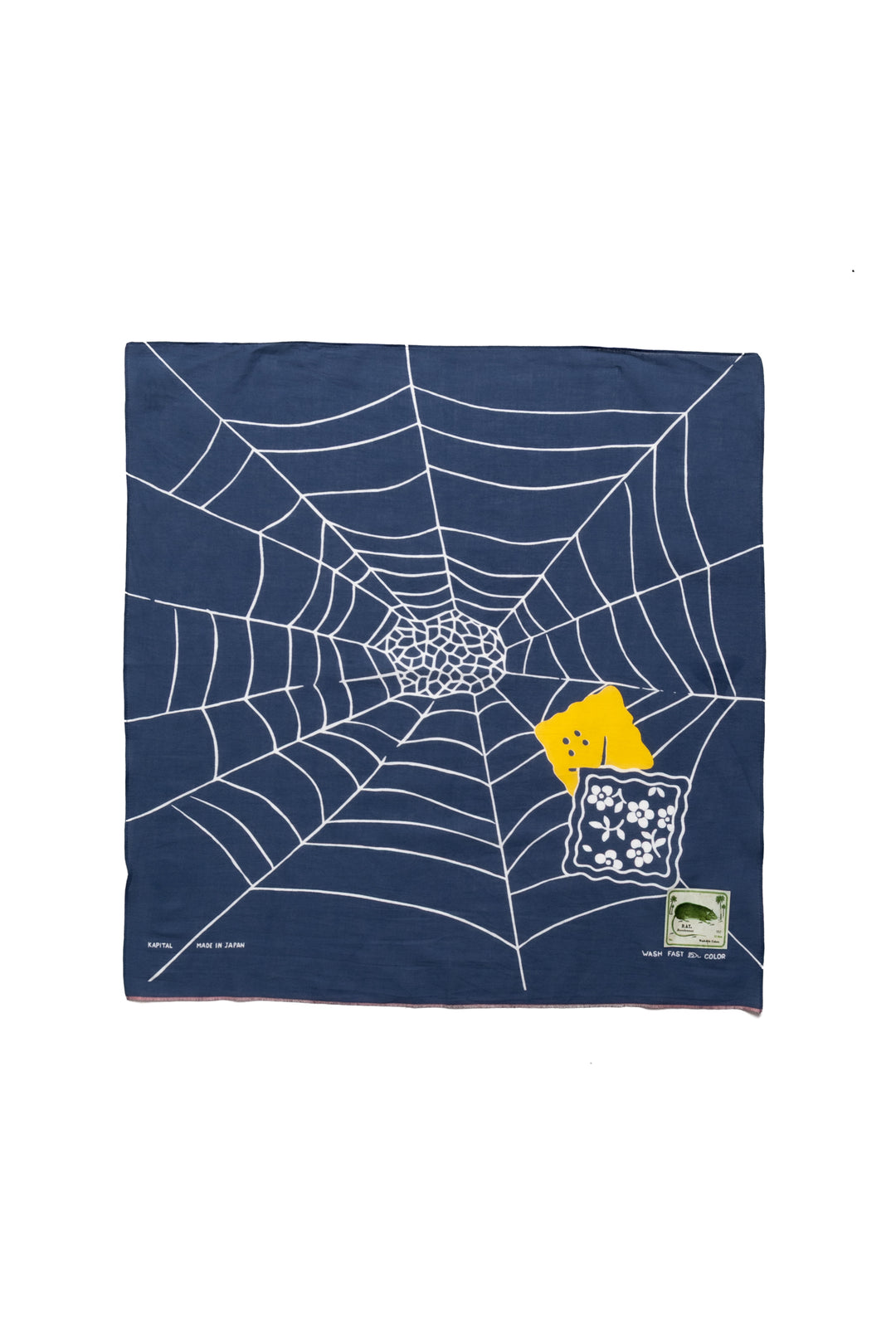 KAPITAL バンダナ(SPIDER PECKISH RAINBOWY) Kapital Fastcolor Selvedge Bandana (SPIDER PECKISH RAINBOWY