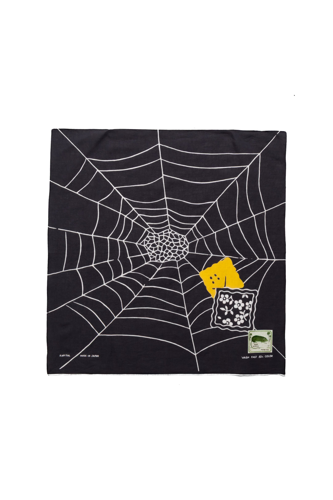 Kapital Fastcolor Selvedge Bandana (SPIDER PECKISH RAINBOWY