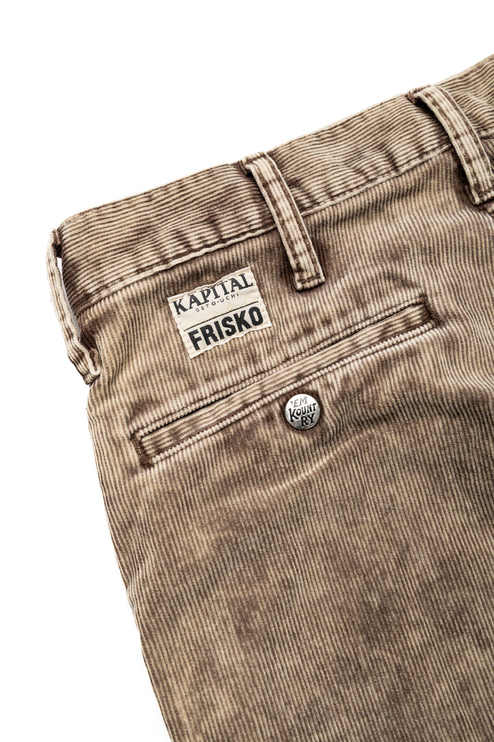 KAPITAL FRISKO コーデュロイパンツ サイズ36 Kapital 14W Corduroy 5P FRISKO (Dirty Dyed) - Brown – BLUE IN