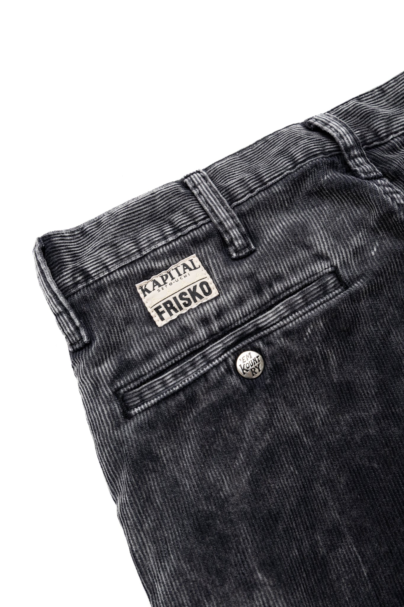 Kapital 14W Corduroy 5P FRISKO (Dirty Dyed) - Black – BLUE IN