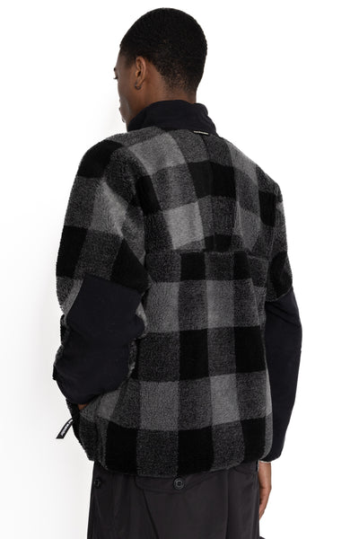Check Boa Jacket - Grey