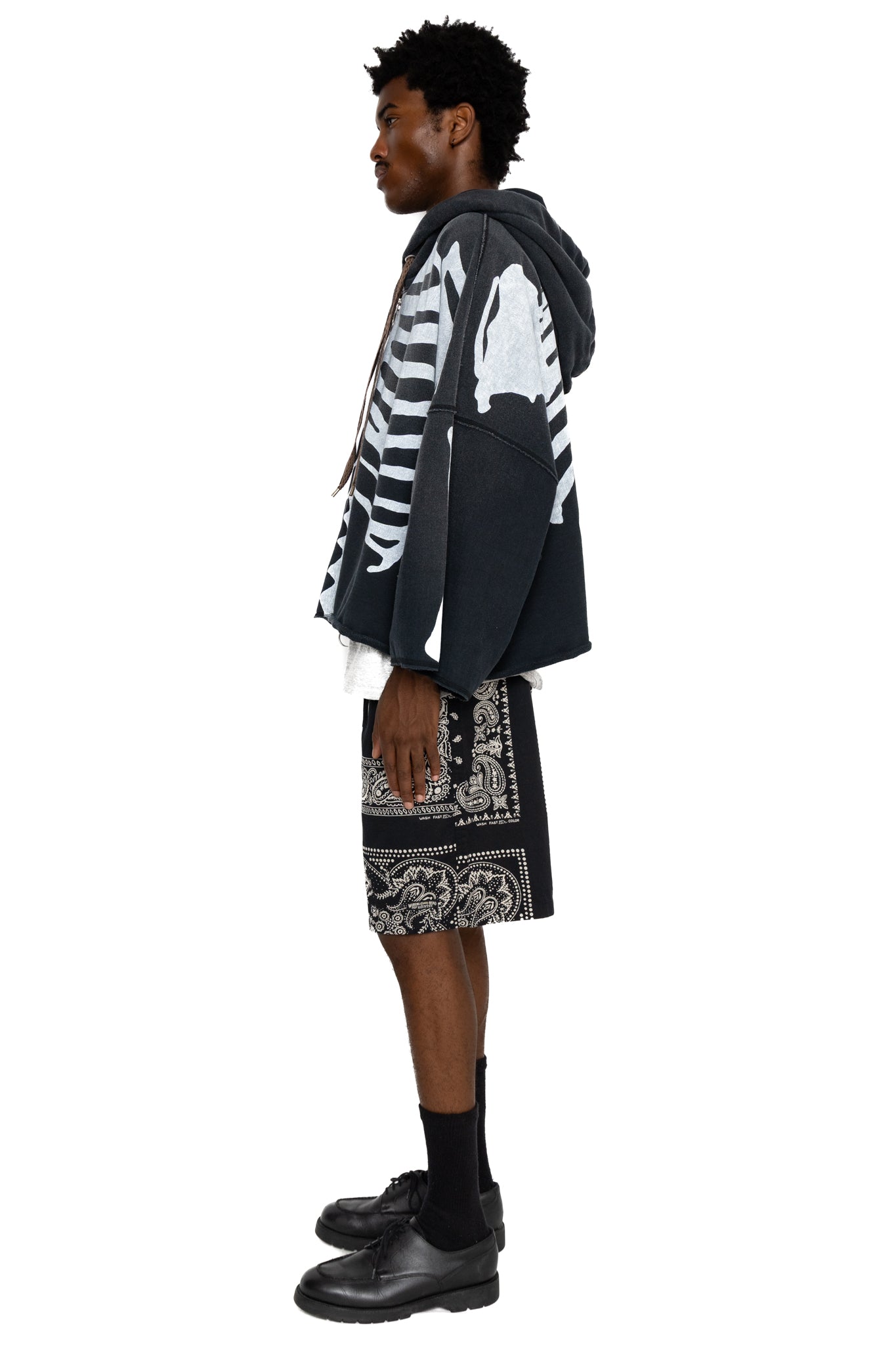 Combed Burberry RAT BRAND Bandana Patchwork EASY Shorts - Black