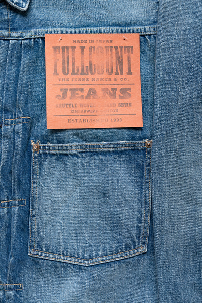 2978-S2107-BIG Dartford WWll Type 1 Denim Jacket (Super Smooth) - Blue in Green Exclusive