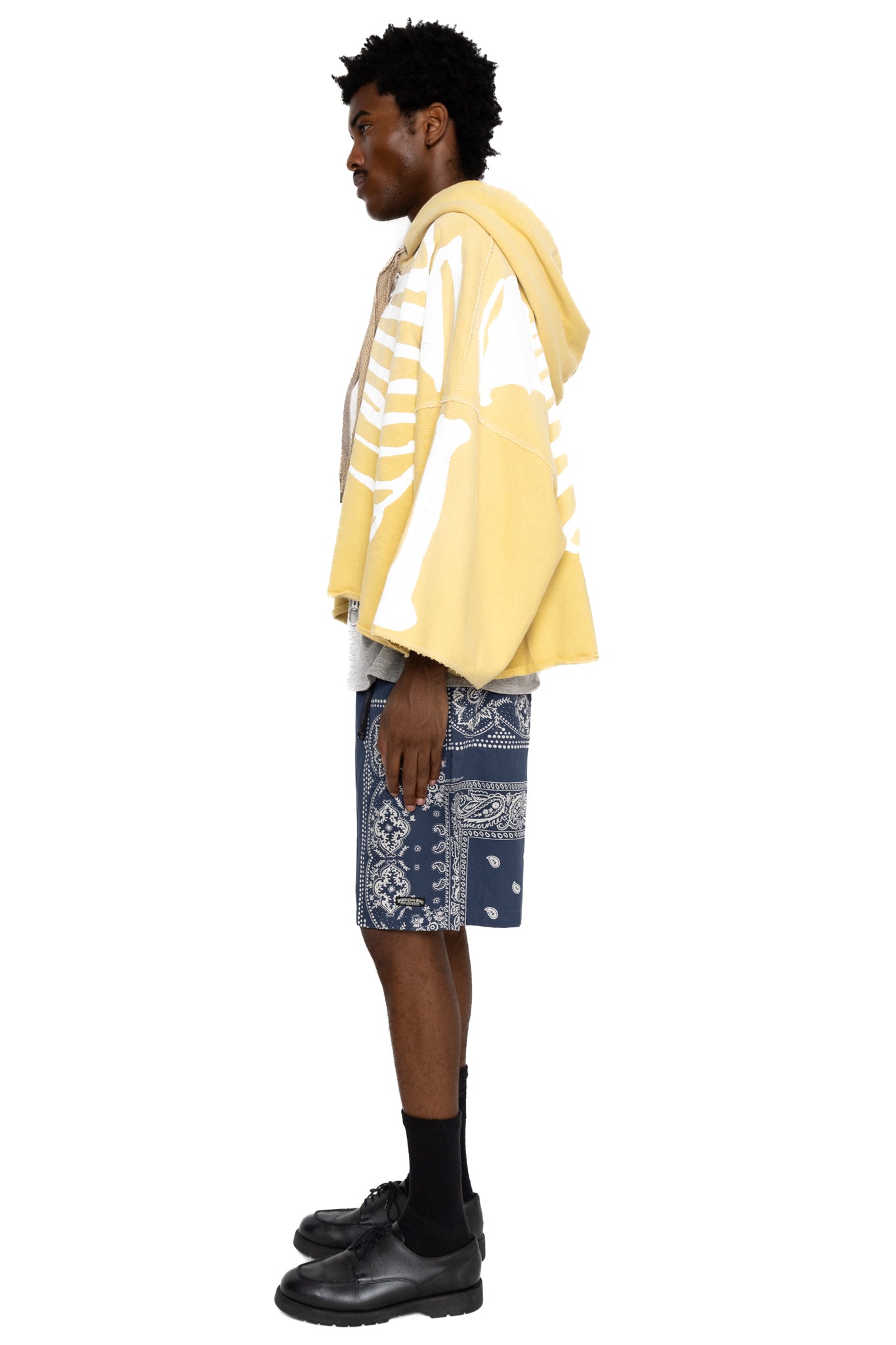 Combed Burberry RAT BRAND Bandana Patchwork EASY Shorts - Eggplant Navy