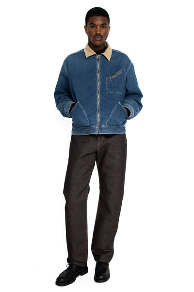 11.5oz Denim BONE Lining Reversible ZIP-UP Work JKT