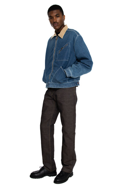 11.5oz Denim BONE Lining Reversible ZIP-UP Work JKT
