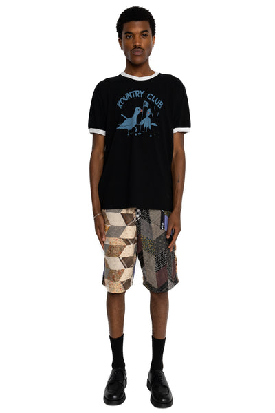 20/- Jersey RINGER T (KOUNTRY CLUB) - Black