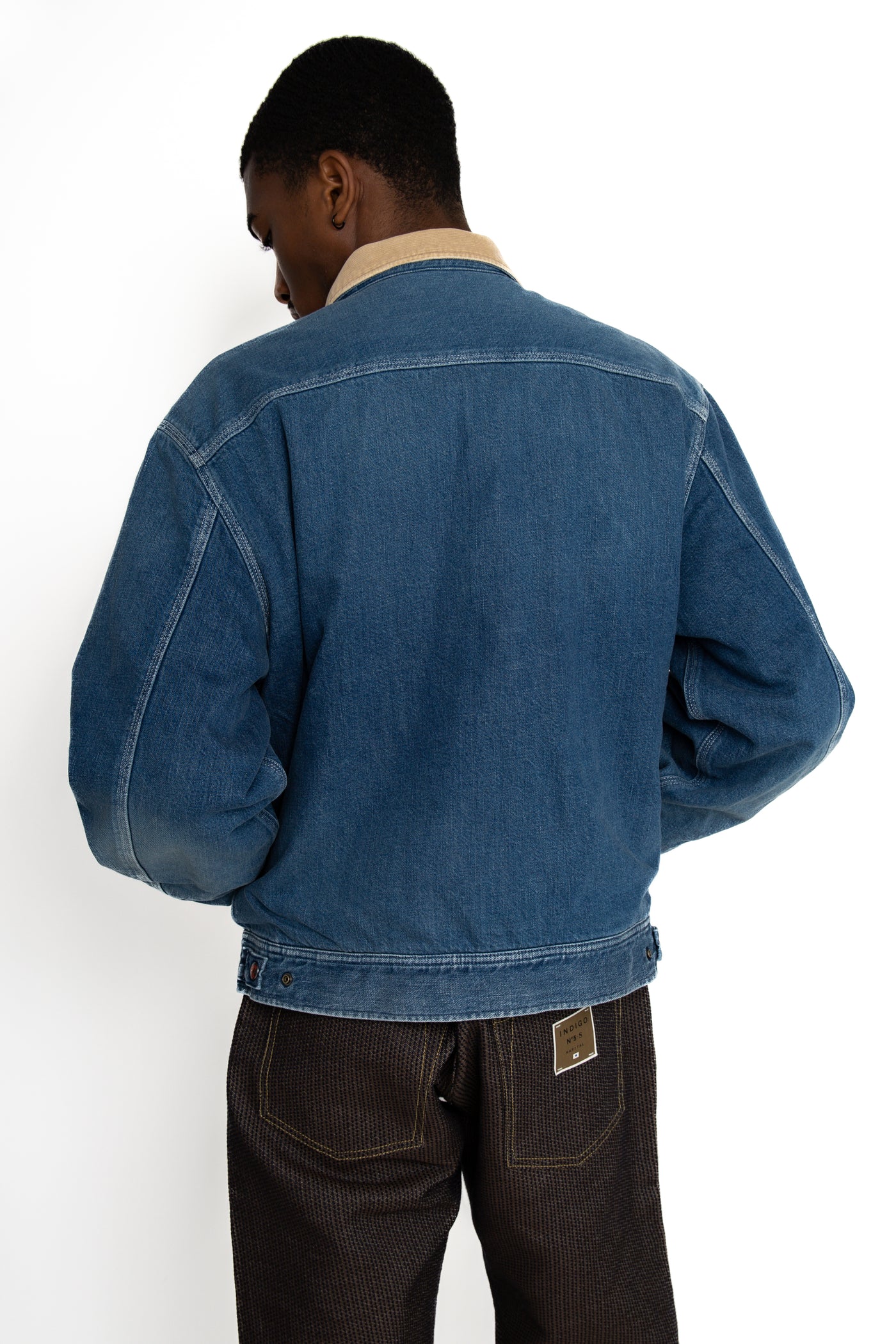 11.5oz Denim BONE Lining Reversible ZIP-UP Work JKT