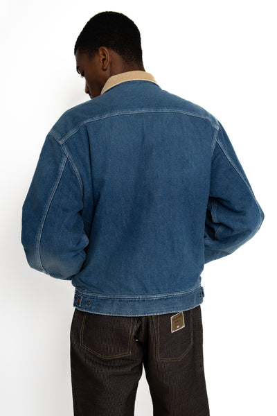 11.5oz Denim BONE Lining Reversible ZIP-UP Work JKT