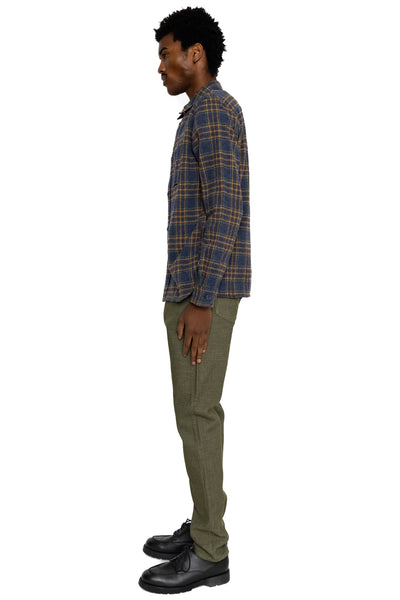 1170-2-OLV Sashiko 5P Pants Relax Tapered - Olive x Olive