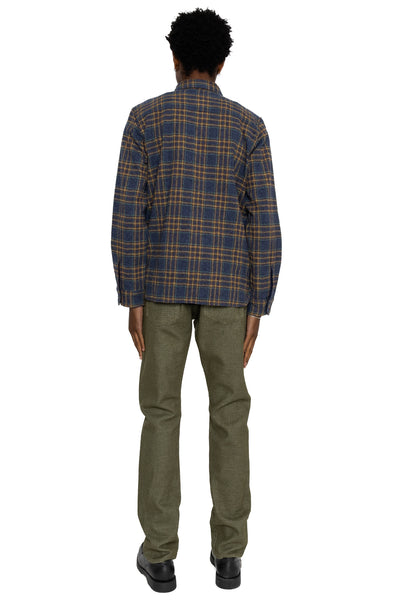 1170-2-OLV Sashiko 5P Pants Relax Tapered - Olive x Olive