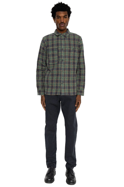 1170-2-BK Sashiko 5P Pants Relax Tapered - Grey x Black