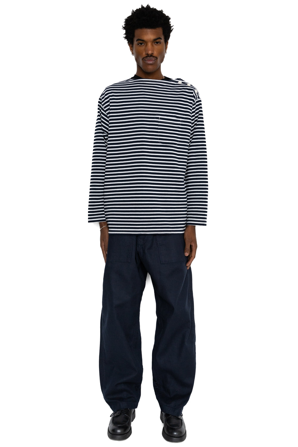ENGINEERED GARMENTS ノーカラーブルゾン　XS ネイビー SHIPS Colors:〈手洗い可能〉メッシュ ノーカラー ジップ