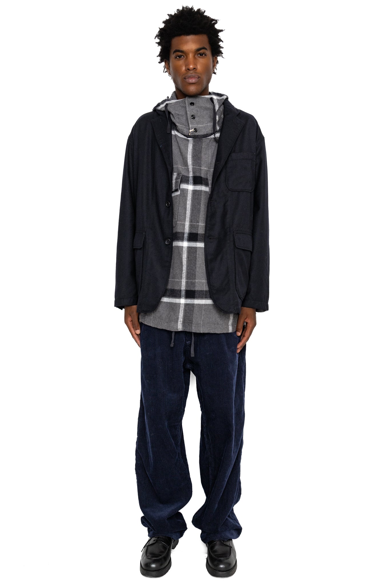 Loiter Jacket High Count Worsted Wool - Dk.Navy