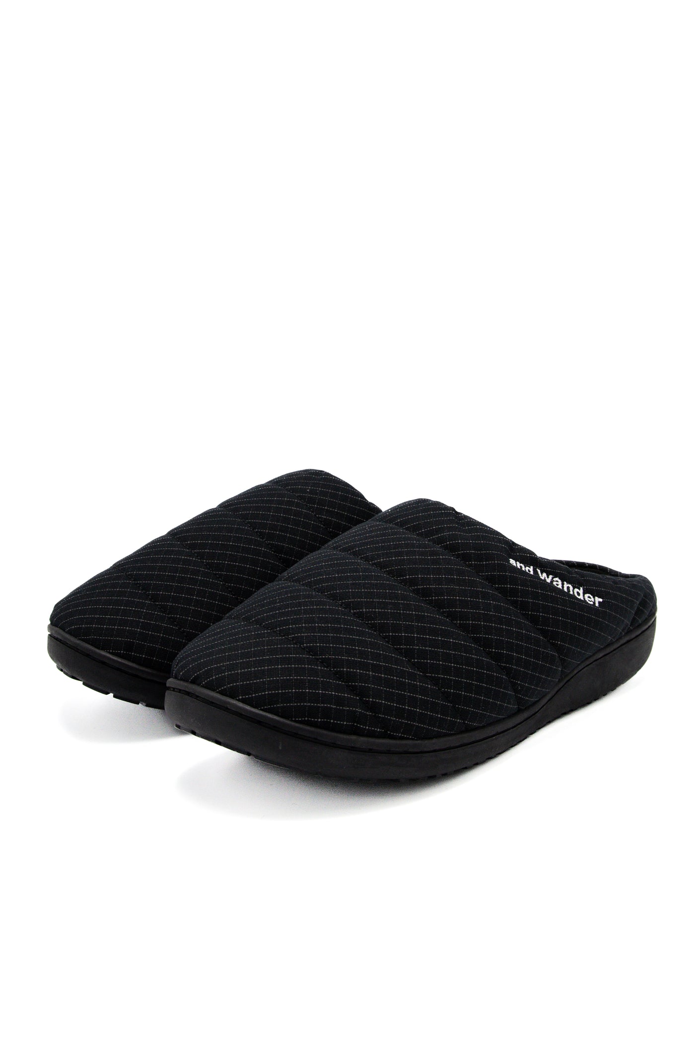 SUBU x and wander Reflective Rip Permanent Sandal - Black