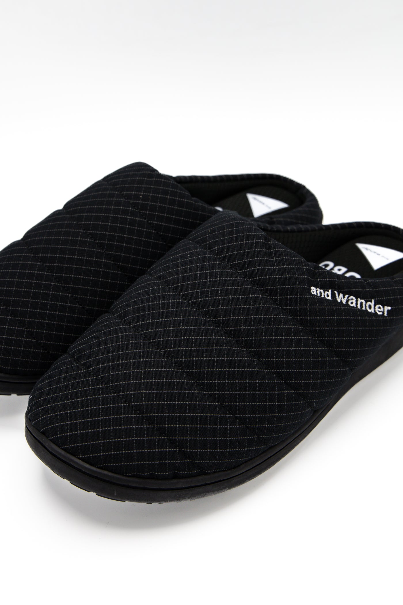 SUBU x and wander Reflective Rip Permanent Sandal - Black