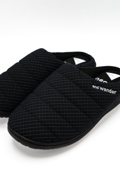 SUBU x and wander Reflective Rip Permanent Sandal - Black