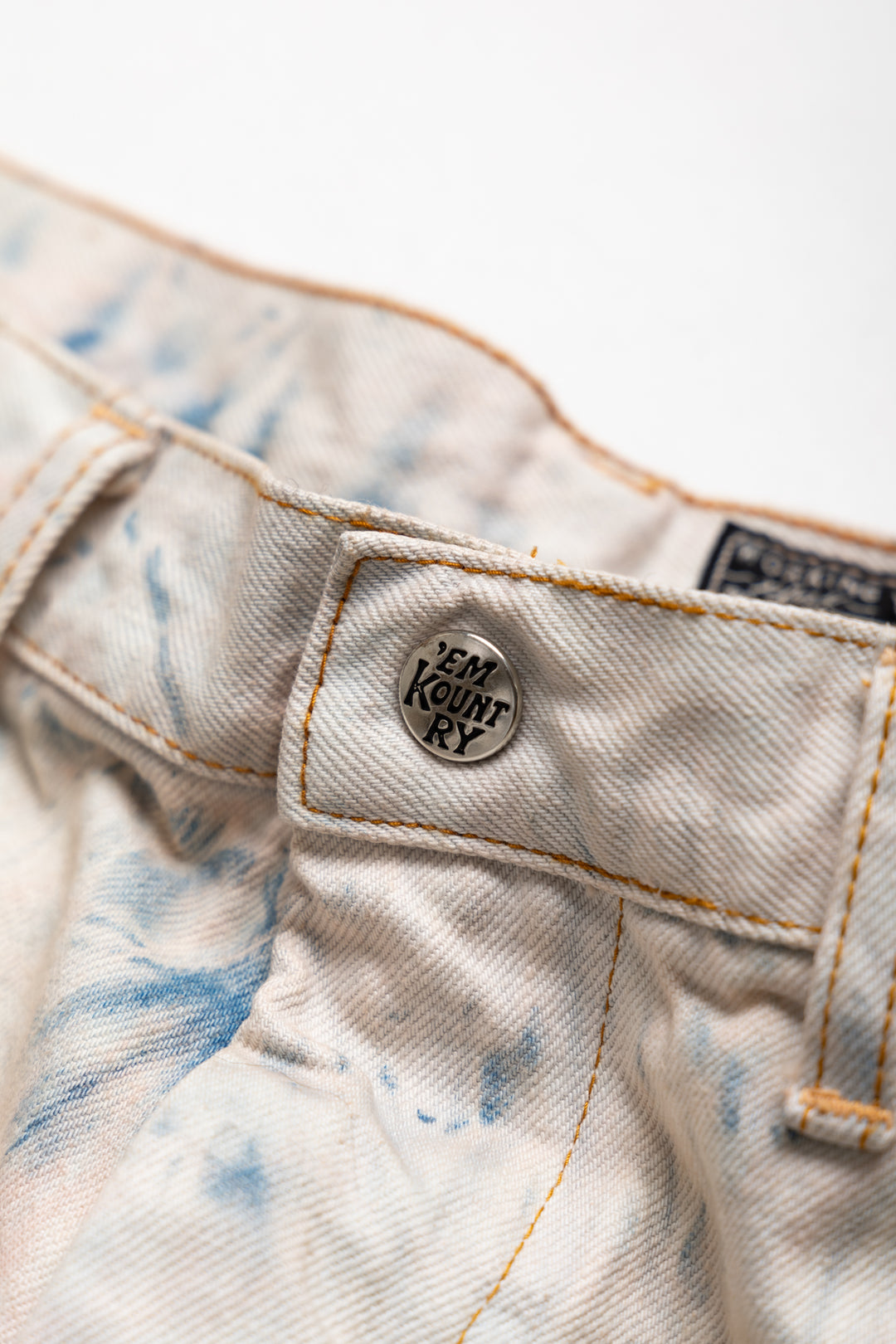 Kapital 14oz Denim Tie-Dye Baggy Flare Pants (CRAZY DIXIE